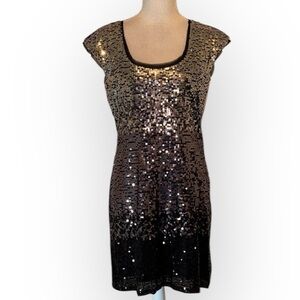 White House Black Market ombré gradient sequin mini dress